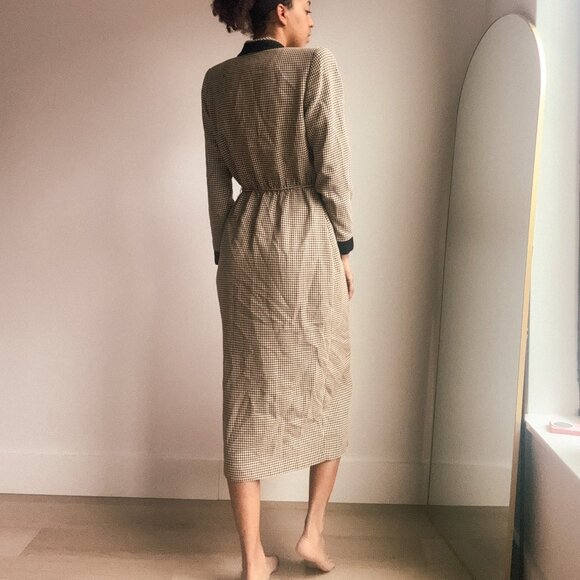 Vintage Julian Taylor NY Houndstooth Dress 80s/90s Workwear Style Sz 6 - Picture 4 of 9